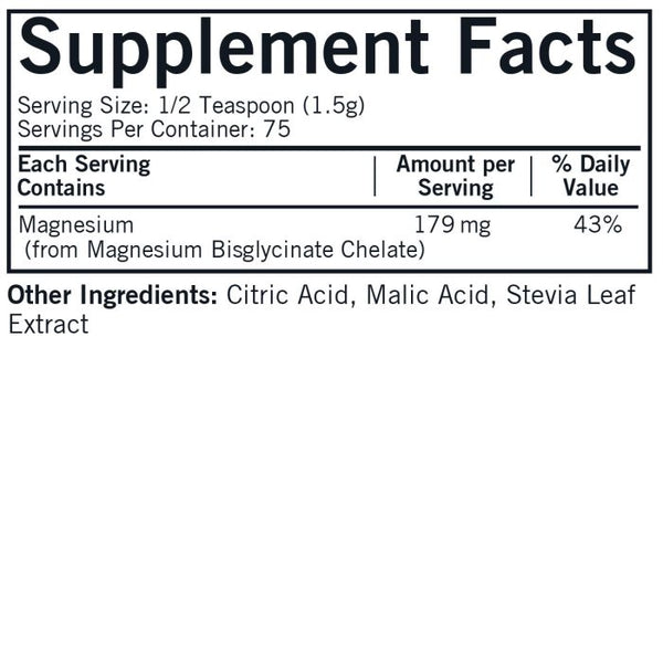 Magnesium BisGlycinate (Buffered) 4oz Powder by Kirkman