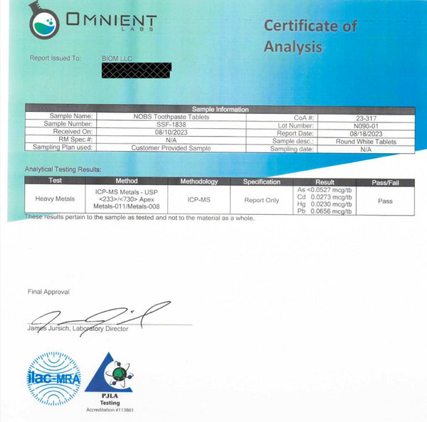 NOBS Fluoride-Free Toothpaste (Nano-Hydroxyapatite)