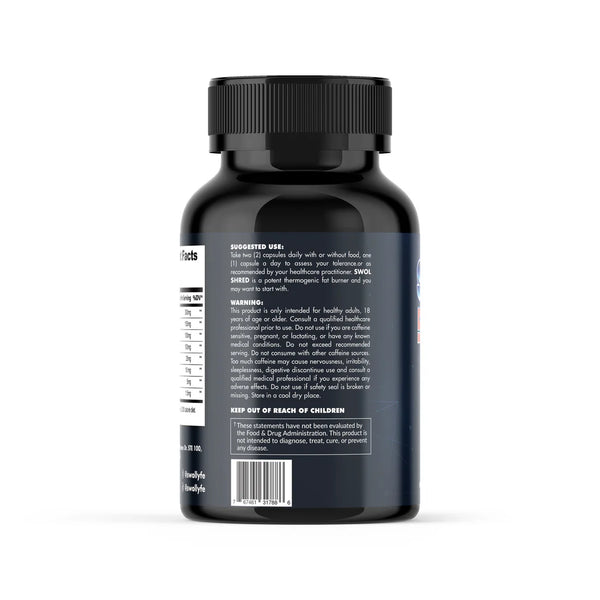 Swol Shred 60 Capsules – Thermogenic Fat Burner