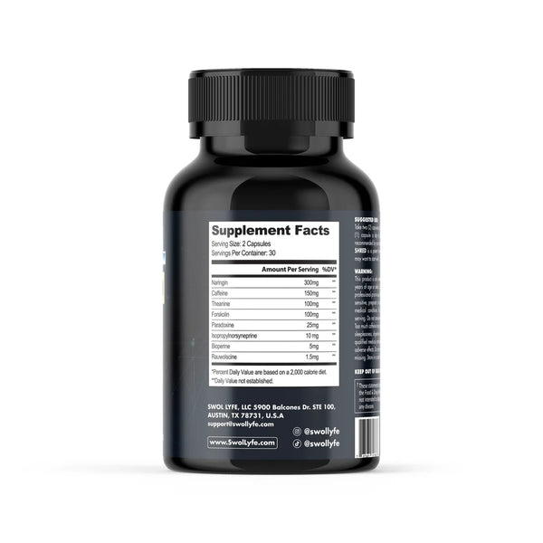 Swol Shred 60 Capsules – Thermogenic Fat Burner