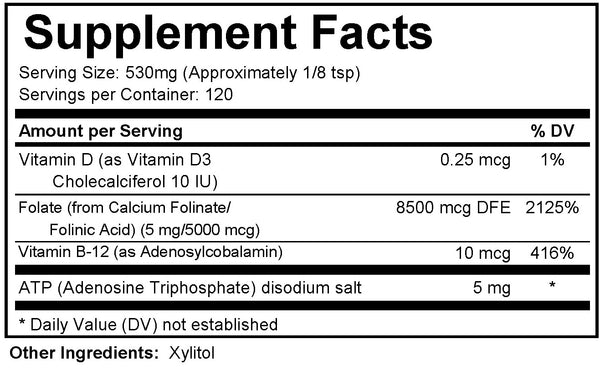 Super Folinic Acid (HIGH DOSE) 63g Powder