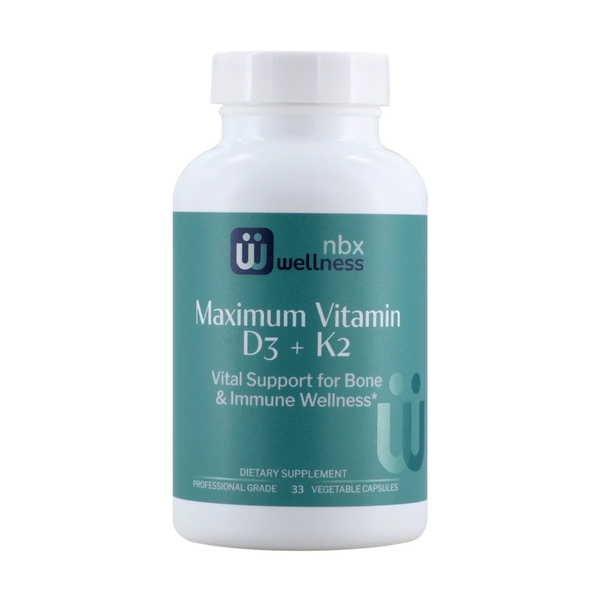 Maximum Vitamin D3 + K2, 33 Capsules