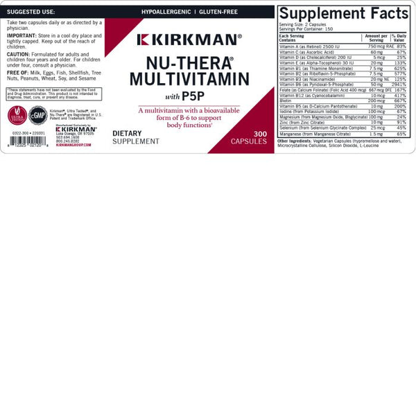 Nu-Thera® with 50 mg P-5-P - Hypoallergenic 300 Capsules