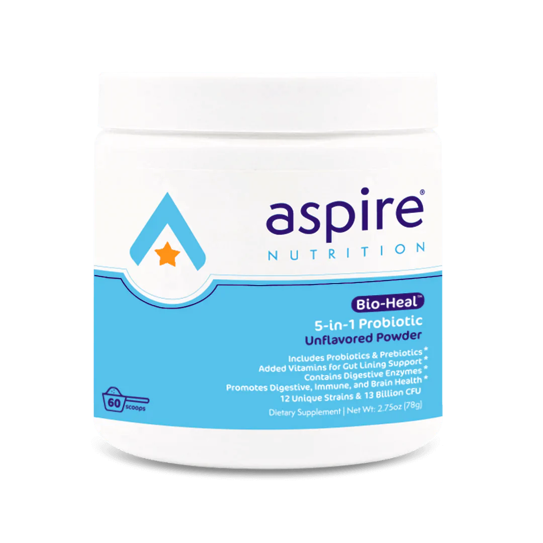 5-in-1 Bio-Heal Probiotic Powder 78g by Aspire Nutrition