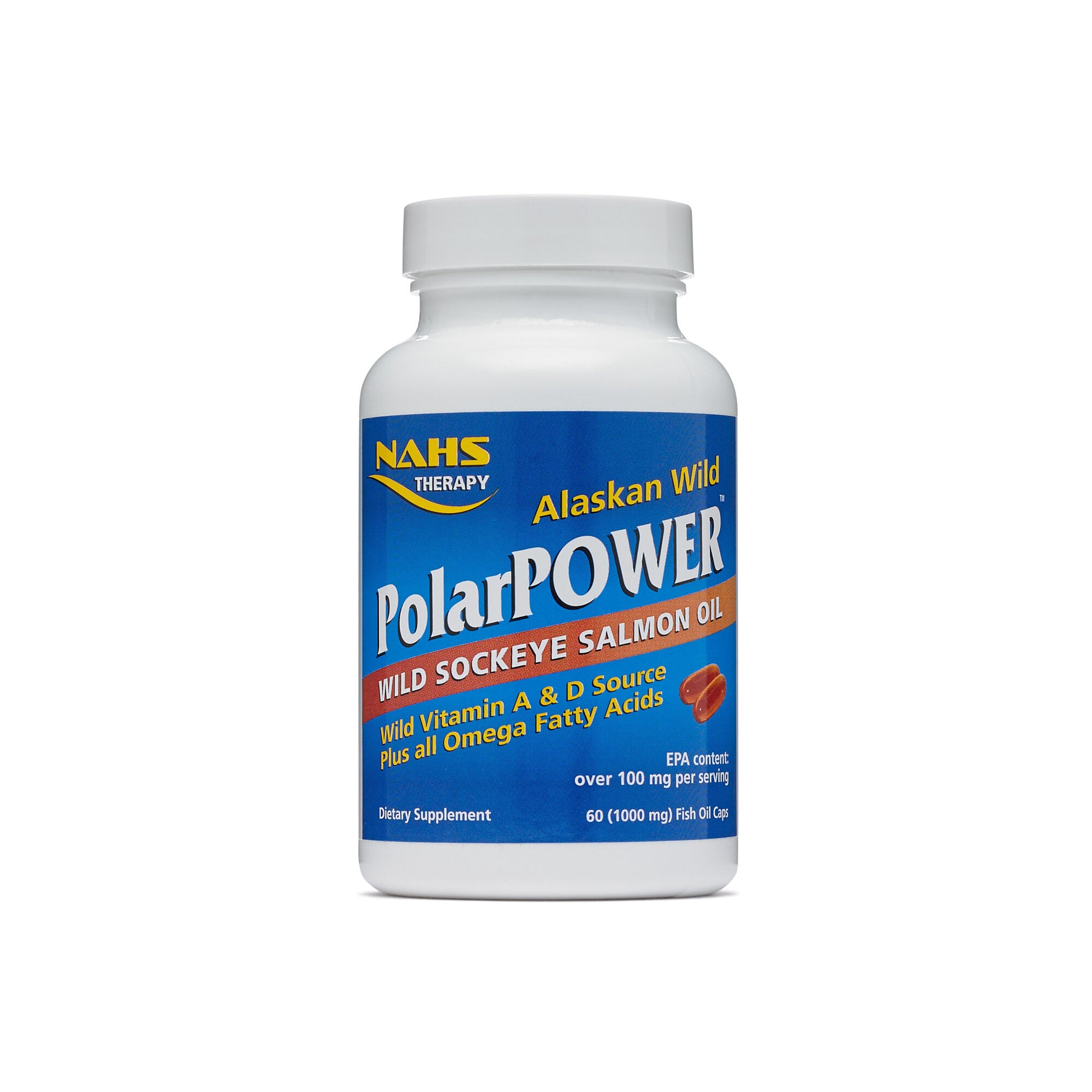 Polar Power Wild Sock Eye Salmon Oil with A&D 60 Capsules