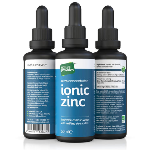 *10% OFF BBE 9th January 2026* Ultra Concentrated Liquid Ionic Zinc Sulphate (15mg/serving) 50ml