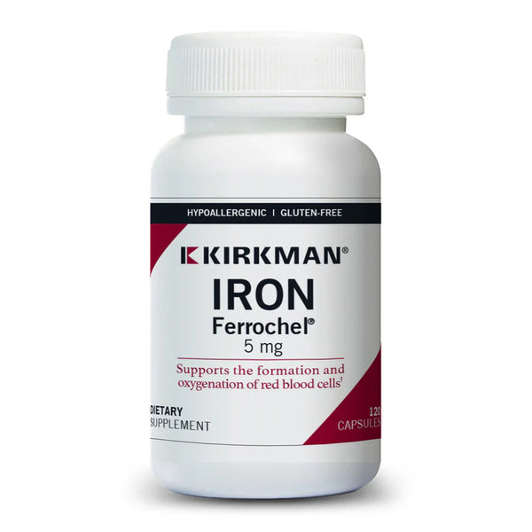 Iron Ferrochel® 5mg 120 capsules by Kirkman