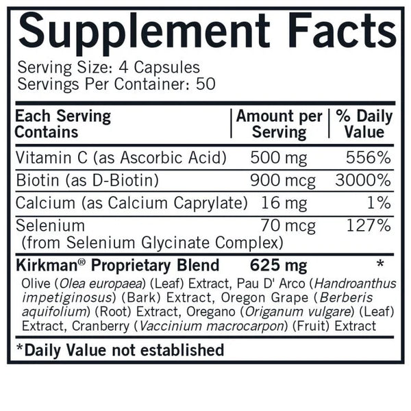 Yeast-Aid Hypoallergenic 200 Capsules