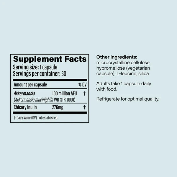 *5% OFF BBE 31st July 2025* Akkermansia 30 Capsules (1 Month Supply)