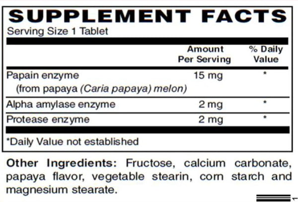 Chewable Digestive Enzyme 180 Tablets