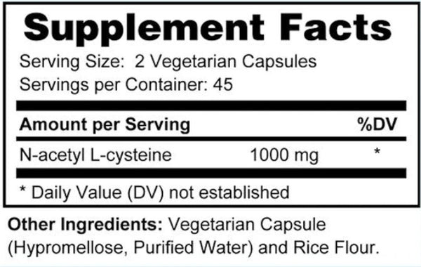 NAC (N-Acetyl L-Cysteine) 90 Capsules