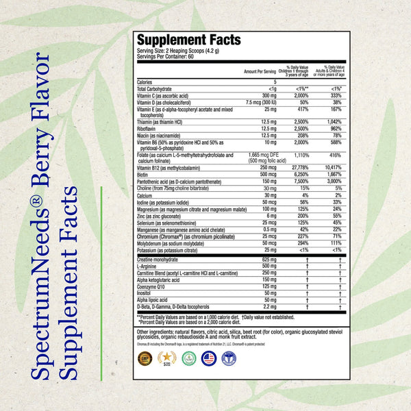 SpectrumNeeds 252g Berry Flavour