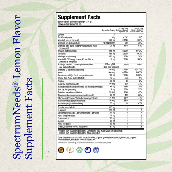 SpectrumNeeds Lemon Flavour