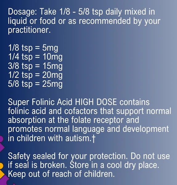 Super Folinic Acid (HIGH DOSE) 63g Powder
