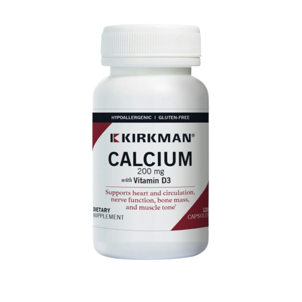 Calcium 200mg w/ D3 Hypoallergenic 120 Capsules