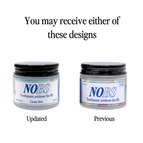 NoBS Flouride-Free Toothpaste 62 Tablets (1 Month)