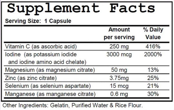 Io-Dine-Omyte 120 Capsules