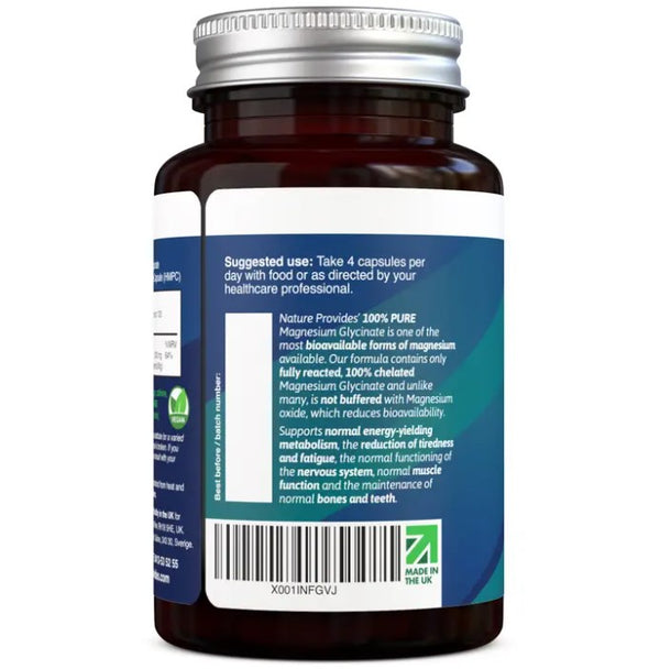 Magnesium Glycinate (Bisglycinate) 120 Capsules