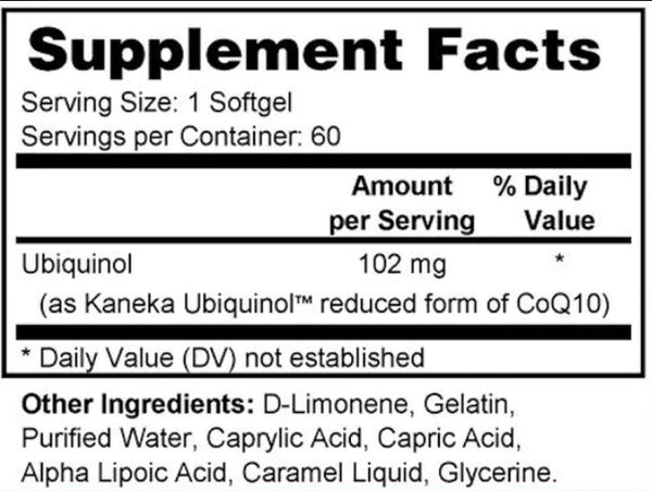 Mitochondria CoQ10 (Ubiqinol by Kaneka) 60 Softgels