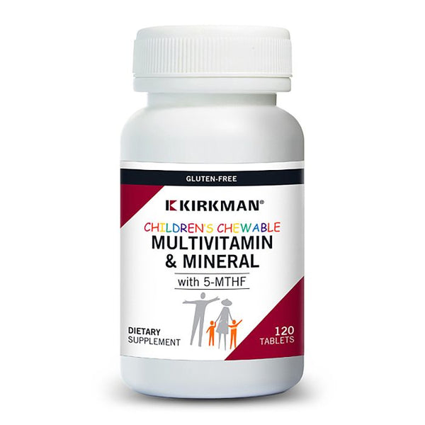 Children's CHEWABLE Multi Vitamin/Mineral tablets with 5-MTHF by Kirkman