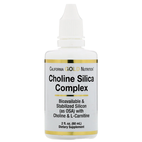 California Gold Nutrition, Choline Silica Complex, 2 fl oz (60 ml)