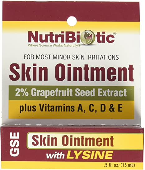NutriBiotic, Skin Ointment, 2% Grapefruit Seed Extract with Lysine 15ml