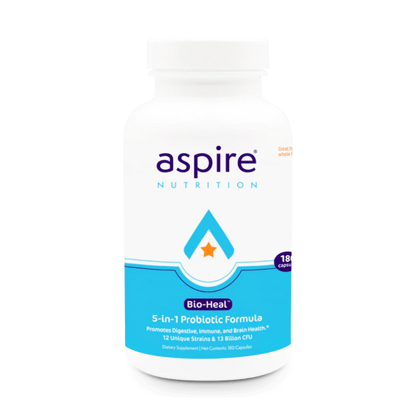 5-in-1 Bio-Heal Probiotic 180 Capsules by Aspire Nutrition