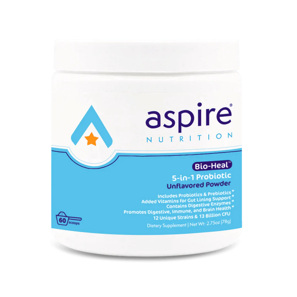 5-in-1 Bio-Heal Probiotic Powder 78g by Aspire Nutrition | mandi-mart