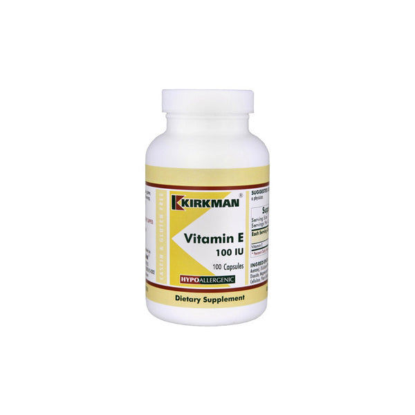 Vitamin E 100mg 100 Hypoallergenic Capsules by Kirkman