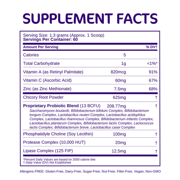 5-in-1 Bio-Heal Probiotic Powder 78g by Aspire Nutrition