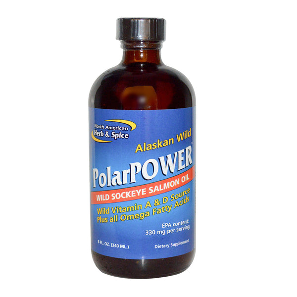 Polar Power, Wild Sockeye Salmon Oil with A&D, 8 fl oz (240 ml) Unflavoured
